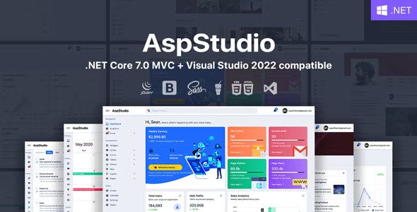 AspStudio ASP.NET Core . MVC Bootstrap Admin Template