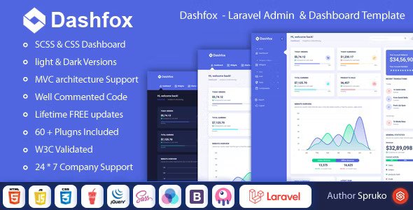 Dashfox Laravel Admin Template