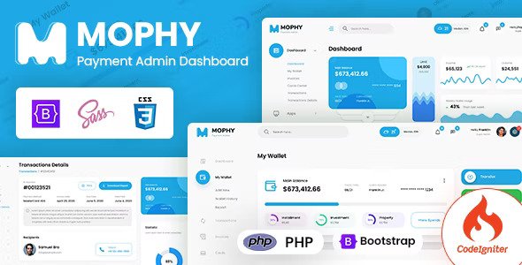 Mophy Payment Admin Dashboard Codeigniter Template