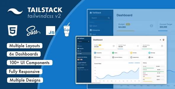 TailStack Tailwind CSS Admin Dashboards