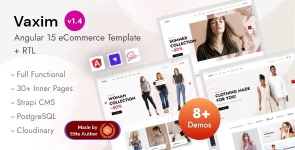 Vaxim Angular eCommerce Shop with Admin Dashboard