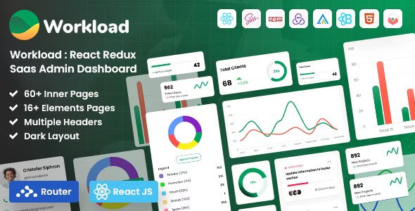 Workload Project Management Bootstrap Admin Dashboard